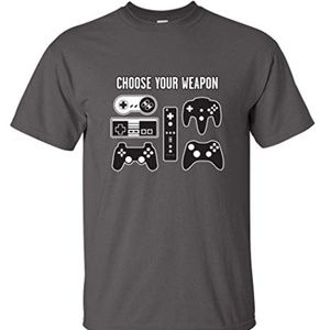 Choose Your Weapon Gamer Grey T-Shirt